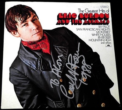 THE GREATEST HITS OF ERIC BURDON & THE ANIMALS LP ~ AUTOGRAPHED BY ERIC BURDON