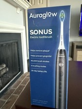 Auraglow Sonus Electric Toothbrush 5 Modes IPX7 Waterproof with Travel Case