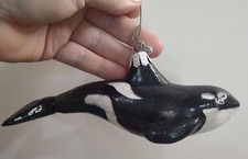 OLD WORLD CHRISTMAS 2007 Orca Killer Whale Hanging Christmas Tree Ornament B8