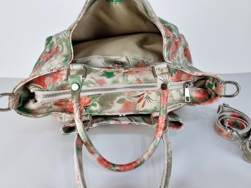 Borsa con vernice floreale, elegante borsa tote in pelle, borse in pelle... - Foto 3 di 14