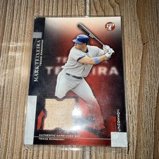 2005 Topps baseball card- MARK TEIXEIRA - GAME-USED BAT - 471/500 in plastic