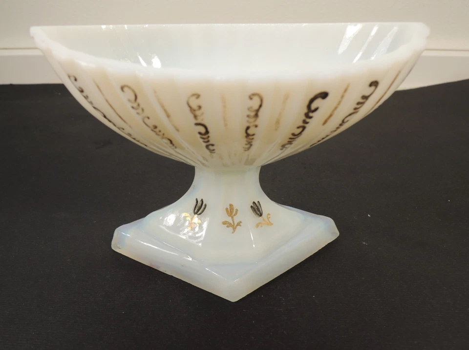 Antique Swedish Strömbäck Glass Salt Cellar c.1800s – Hand Blown Molded - Image 2 of 4