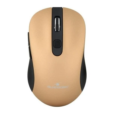 BLUESTORK Souris Sans fil - 2,4 Ghz - 6 boutons - Or métalisé - Photo 1/2