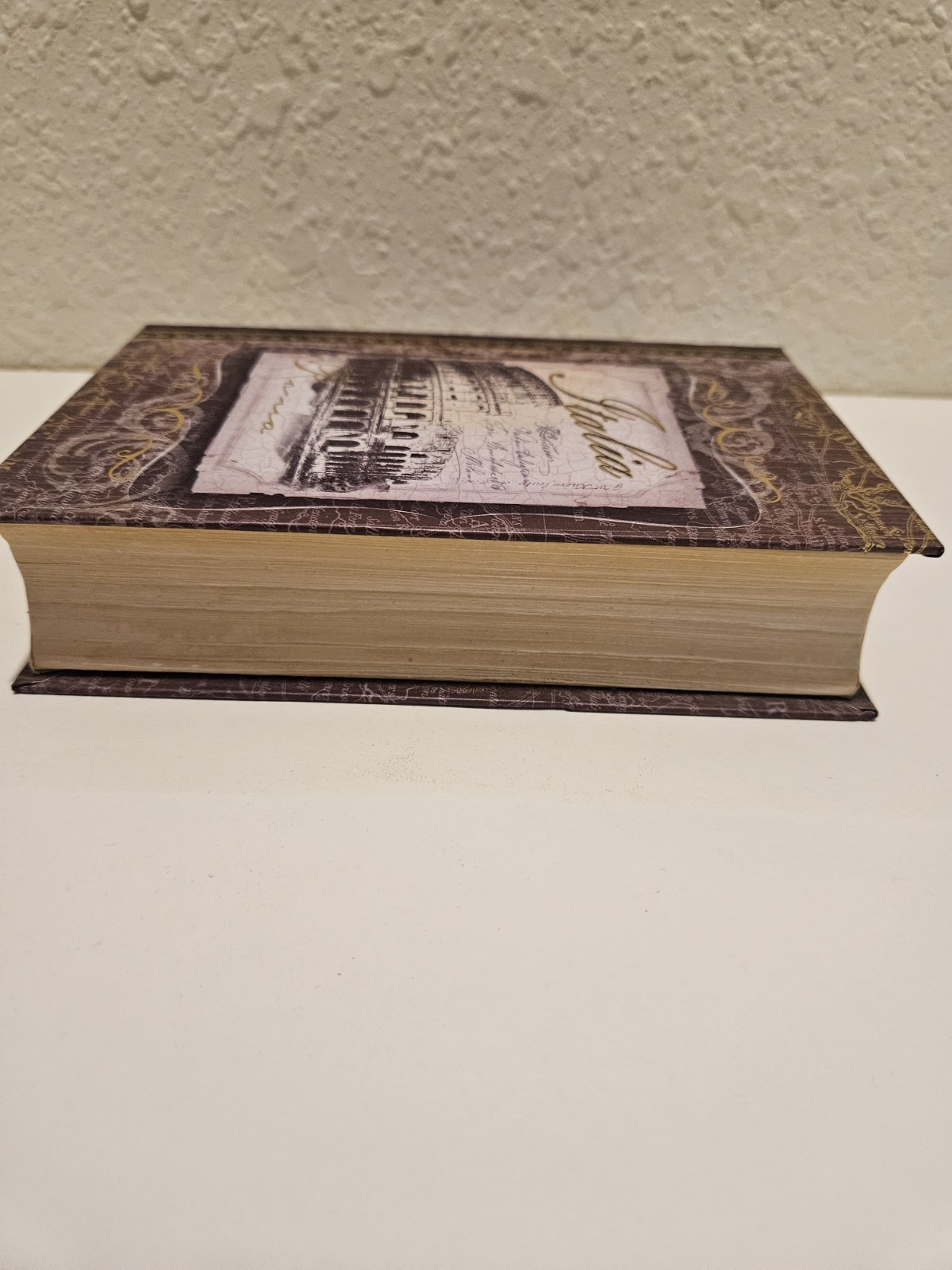 Small "ITALIA" Decorative Book Box - Hidden Secret Storage Jewelry Keepsake