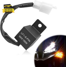     12V 2-Pin Electronic LED Flasher Relay, Turn Signal Flasher Relay for Motorcy