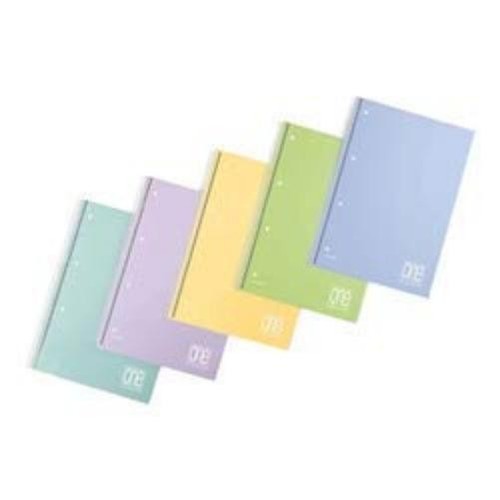 Lot De 5 Cahiers A5 Monochromes - 80 Pages 70g - Reliure Fil Singer - Couverture PPL Fluo
