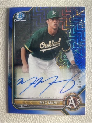 2022 Bowman - Mega Box Chrome Mojo Autographs Max Muncy #BMA-MM Blue /150