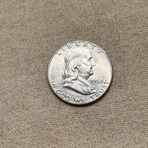 1950-P Franklin Half Dollar - Lustrous BU/Uncirculated 90% Silver 50C - PJ