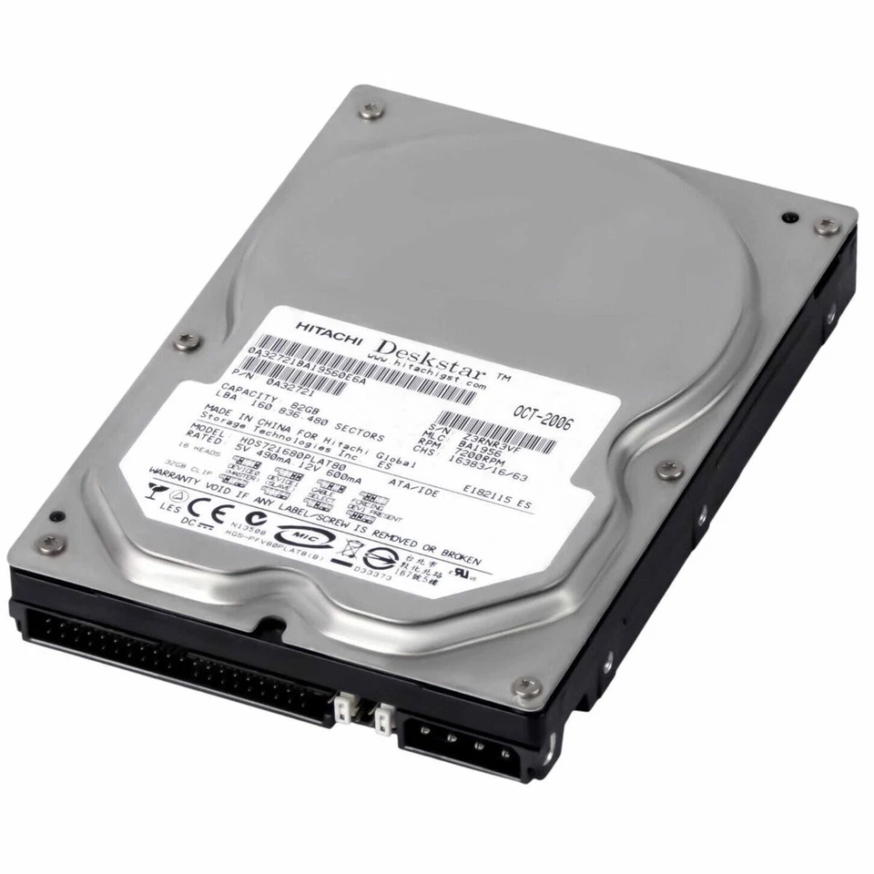 HITACHI HDS721680PLAT80 Hard Disk HDD Ide 80GB 3,5 " Pata Eide Ata - Image 2 of 2