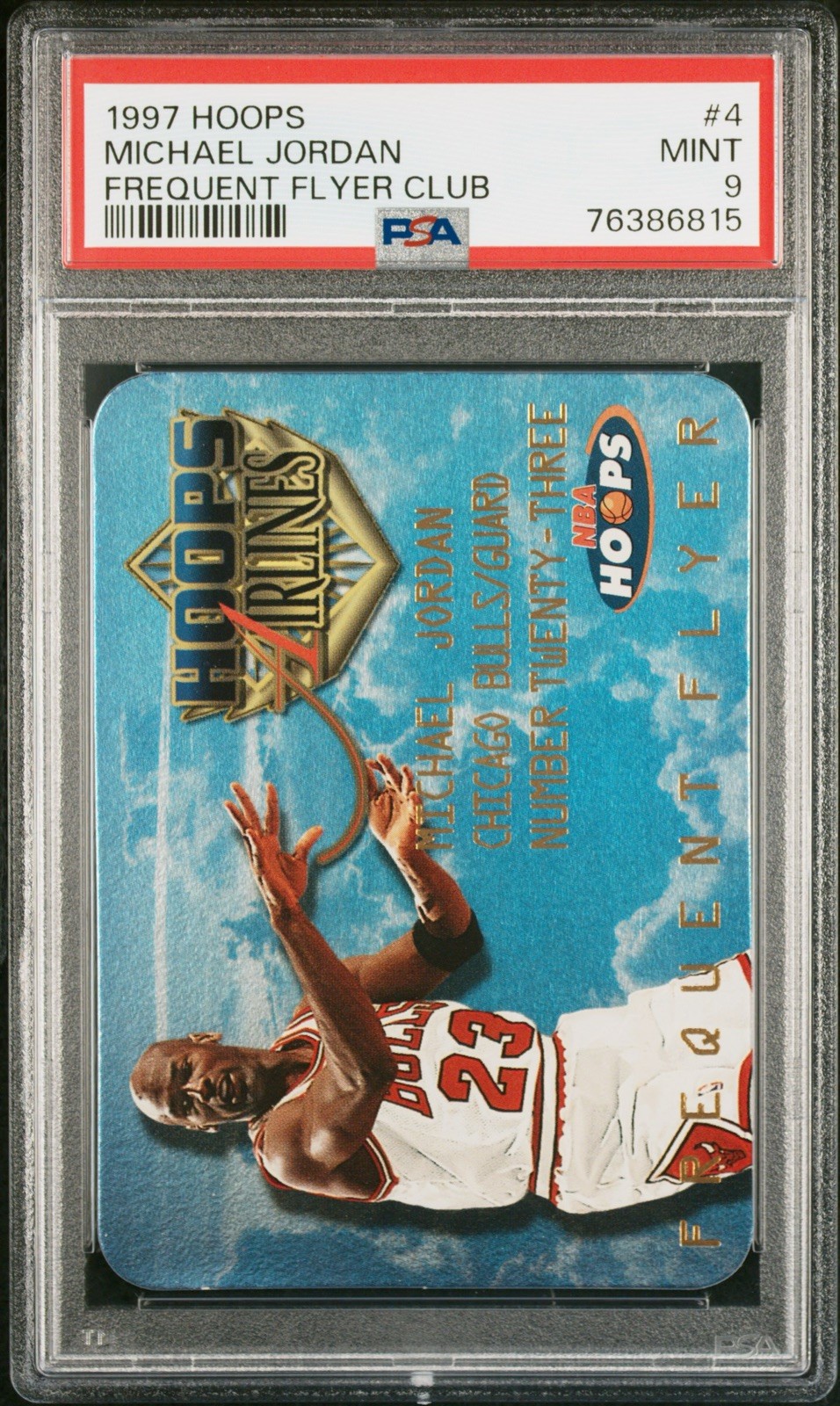 Michael Jordan 1997 Hoops #4 Frequent Flyer Club Price Guide