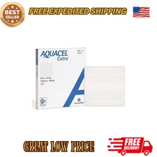 AQUACEL Extra Hydrofiber Two-Dimensional 6"x6" Dressing, Soft Absorbent Non-W...