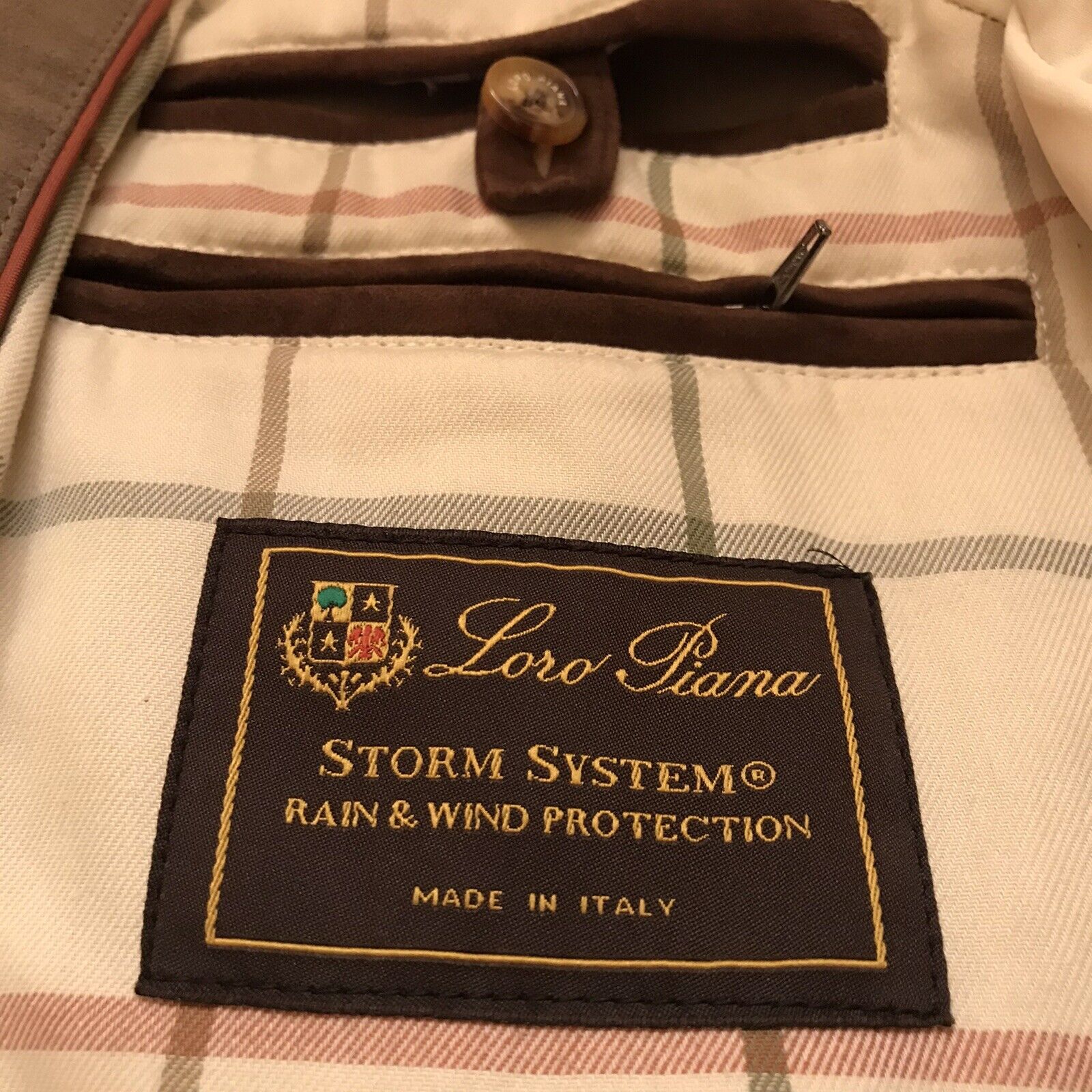Loro Piana Storm System Coat winter jacket italy cotton lined Men's brown  Size S