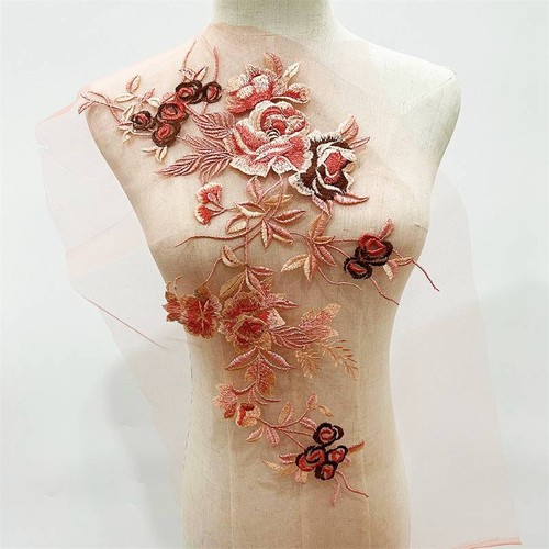 Wedding Clothing Decoration Patches 49*21cm Boutonniere 1Pc Embroidery Flower - Picture 11 of 14