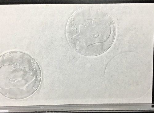 1973-S IKE Dollar Obv MINT TEST STRIKE Progressive Flipover Strike on Shim Paper - Picture 6 of 8