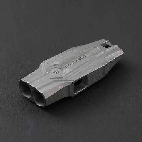 Titanium Alloy Double Tube Whistle 120DB Outdoor Survival EDC SOS High Frequency - 第 10/20 張圖片
