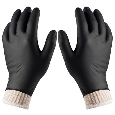 BBQ Gloves disposable - 4 Cotton Glove Liners and 100 Disposable Gloves - Mea...