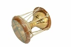 Indian Brass Material Udukai South Style Drum Folk Musical Instruments Udukkai