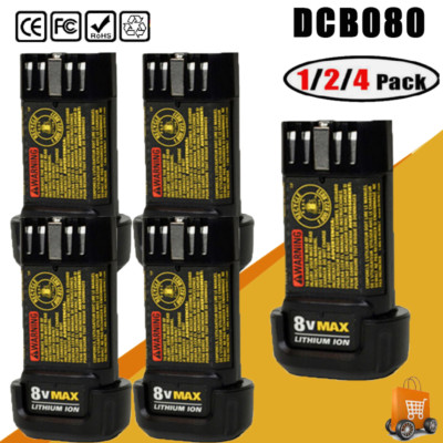 Pack 8V Lithium 3AH Battery for Aeboren DCB080 DCF680N1 DW4390 DCF680N2 DCF680G2