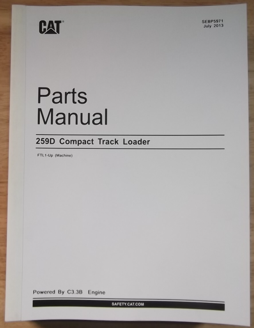 CAT CATERPILLAR 259D COMPACT TRACK LOADER PARTS MANUAL BOOK