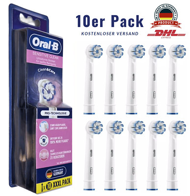 10er Pack Ersatzbürsten für Oral-B EB60-10 DE Sensitive Clean Aufsteckbürsten