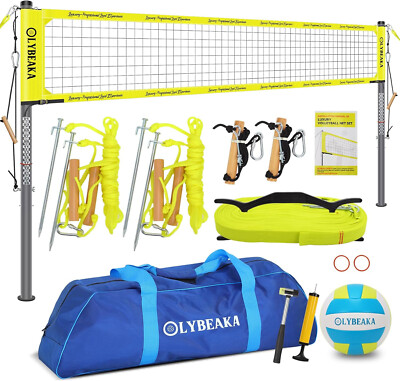 Pro Volleyball Net Set for Backyard Beach with Tetoron Net, Adjustable 2'' 2316