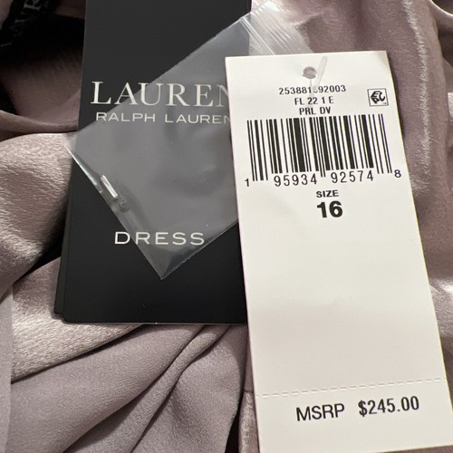 Lauren RL Satin ärmellos Cocktail und Party Kleid, lila Taube, 16, $ 245 - Bild 4 von 8