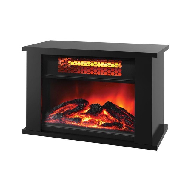Lifesmart Zcfp1014us 750w Mini Fireplace Heater Black For Sale