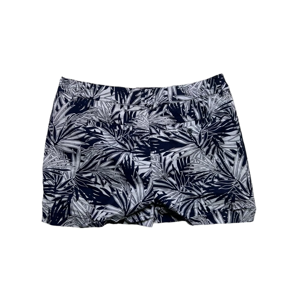 Pantalones Cortos Hawaianos Nautica Midi Para Mujer Talla 8 Azul Marino Estampado Floral Chino tiro Medio Foto 2 de 4