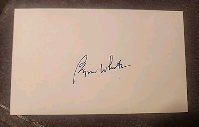 Byron White  Hand Signed 3x5 Index Card Autograph