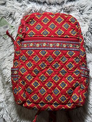 Vera Bradley Backpack Villa Red pattern Retired New NWT Vera Bradley Floral red\white backpack | Mercari main image 4