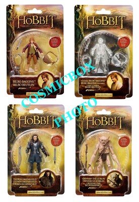 Prize of 4 blisters the HOBBIT action figure Bilbo Baggins Thorin Grinnah goblin