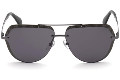 Adidas OR0018 08A Gunmetal Silver Aviator Mirrored Sunglasses Frame 63-12-145