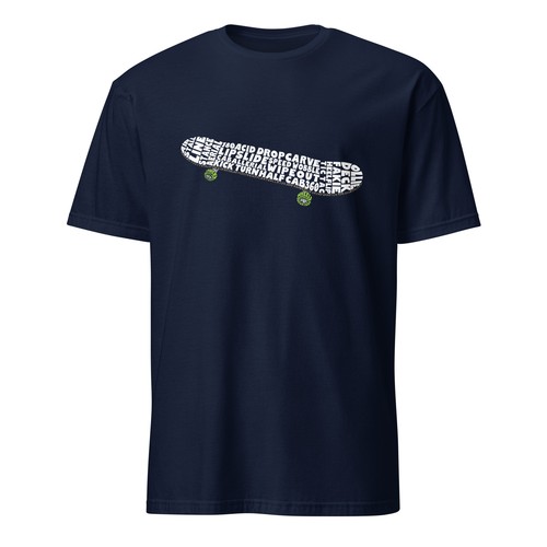 Skateboard Word Art T-Shirt | Gildan Softstyle | Unisex Adult Tee - Picture 4 of 7