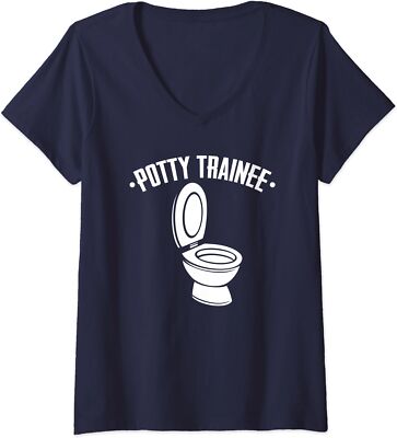 Plumber In Training Pipefitter Potty Trainee Funny Ladies' V-Neck Tshirt