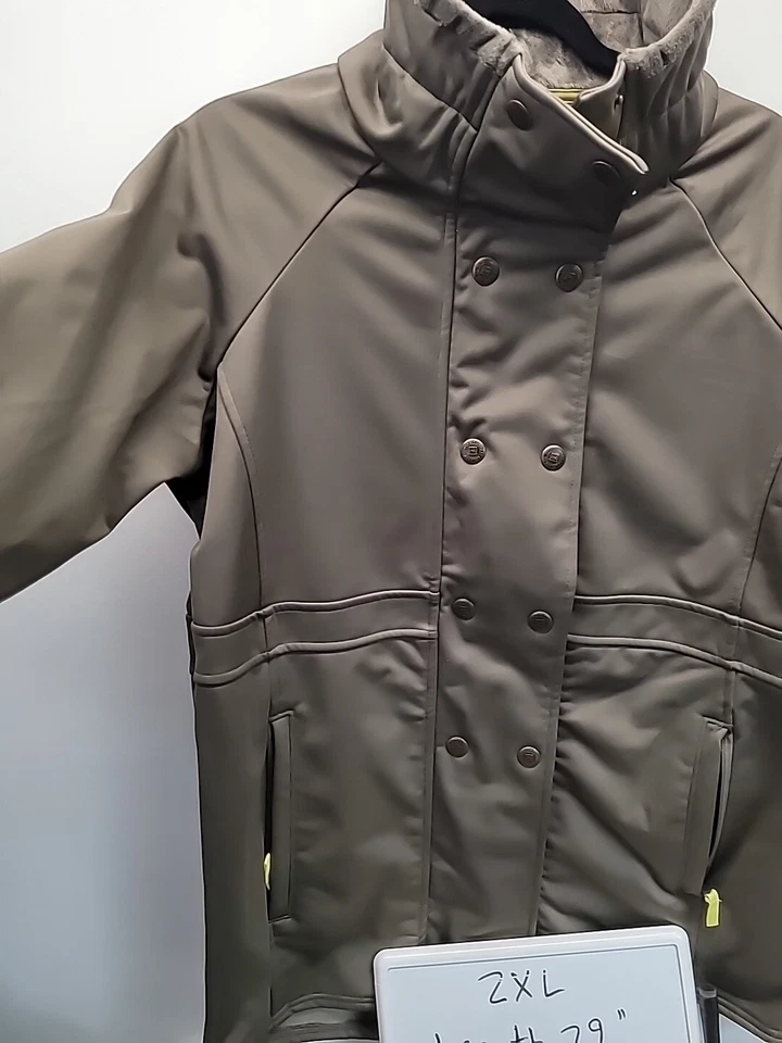 Avalanche Guardian Fleece Lined Jacket Mens 2XL Full Zip Windbreaker Olive Green - Image 4 of 4