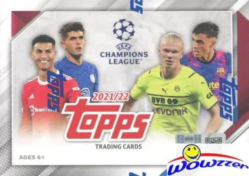 2021/22 Topps UEFA EXCLUSIVE Factory Sealed Blaster Box-SPECKLE FOIL PARALLELS! 