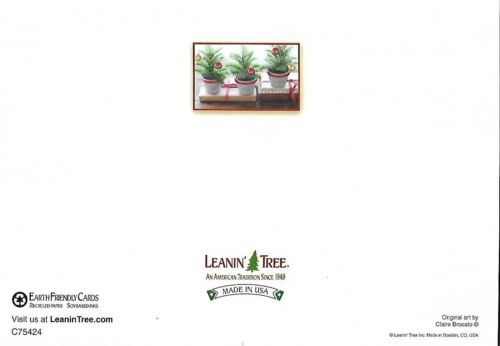 *NEW LEANIN TREE approx 6.75 x 4.75" Country Christmas Trees w/ENV - Picture 3 of 3