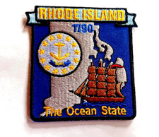RHODE ISLAND STATE MAP (3-1/4) Biker Patch PM...