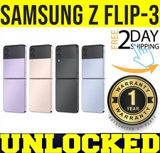 SAMSUNG GALAXY Z FLIP3 5G F711U1 128GB │ 256GB (UNLOCKED) ⚫️⚪️🟣❖USED VERY GOOD❖
