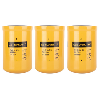 3 Pcs Hydraulic Oil Filter Fits For Caterpillar 930K 535D 525 515 D6M 144-6691 