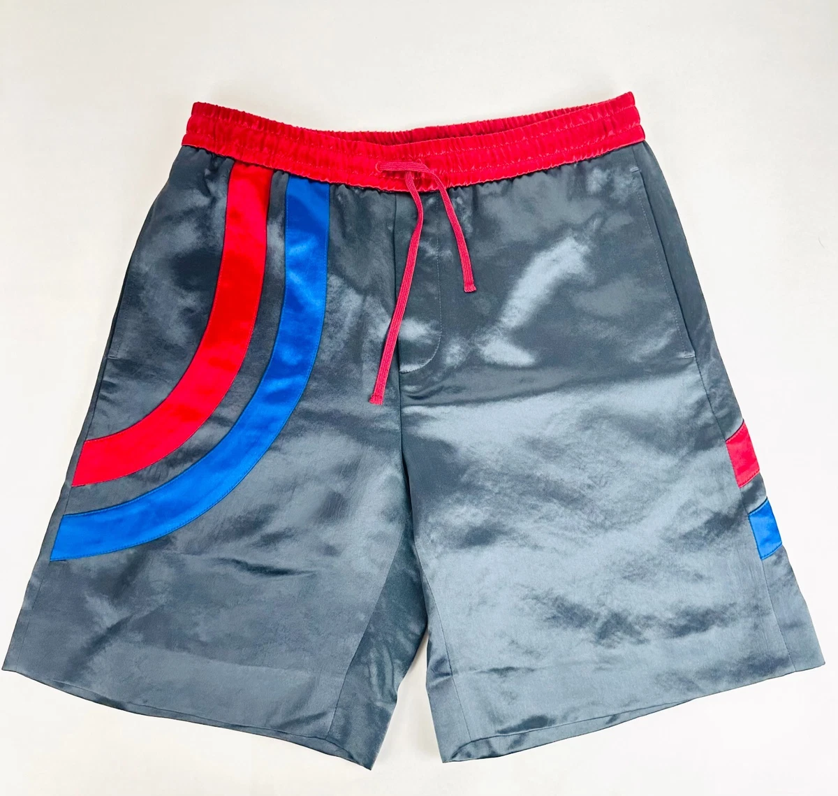 Gucci Men s Japanese Acetate Grayish Green Shorts w Logo IT 50 US