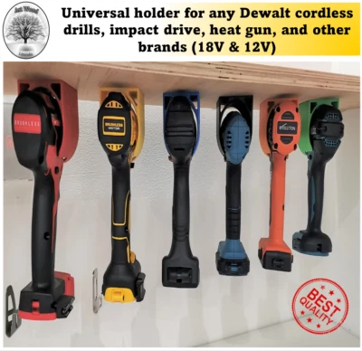 Dewalt Makita Bosch Universal holder cordless combi drill impact drive heat gun