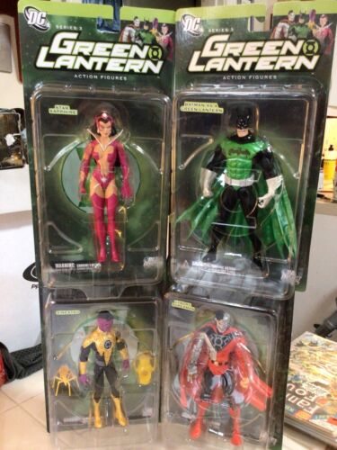 GREEN LANTERN SERIES 3 DC DIRECT 2008 ACTION FIGURE SET OF 4 CASE FRESH - Picture 1 of 6