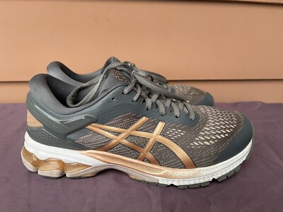 Asics Gel Kayano 26 1012A457 Women US 9.5 Gray Cooper Athletic Running Shoes D5