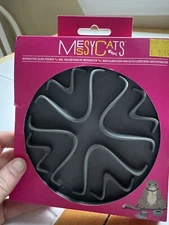 Dog Cat Slow Feeder Portable Interactive Pet Slow Eating Dish Messycats Gray NIB