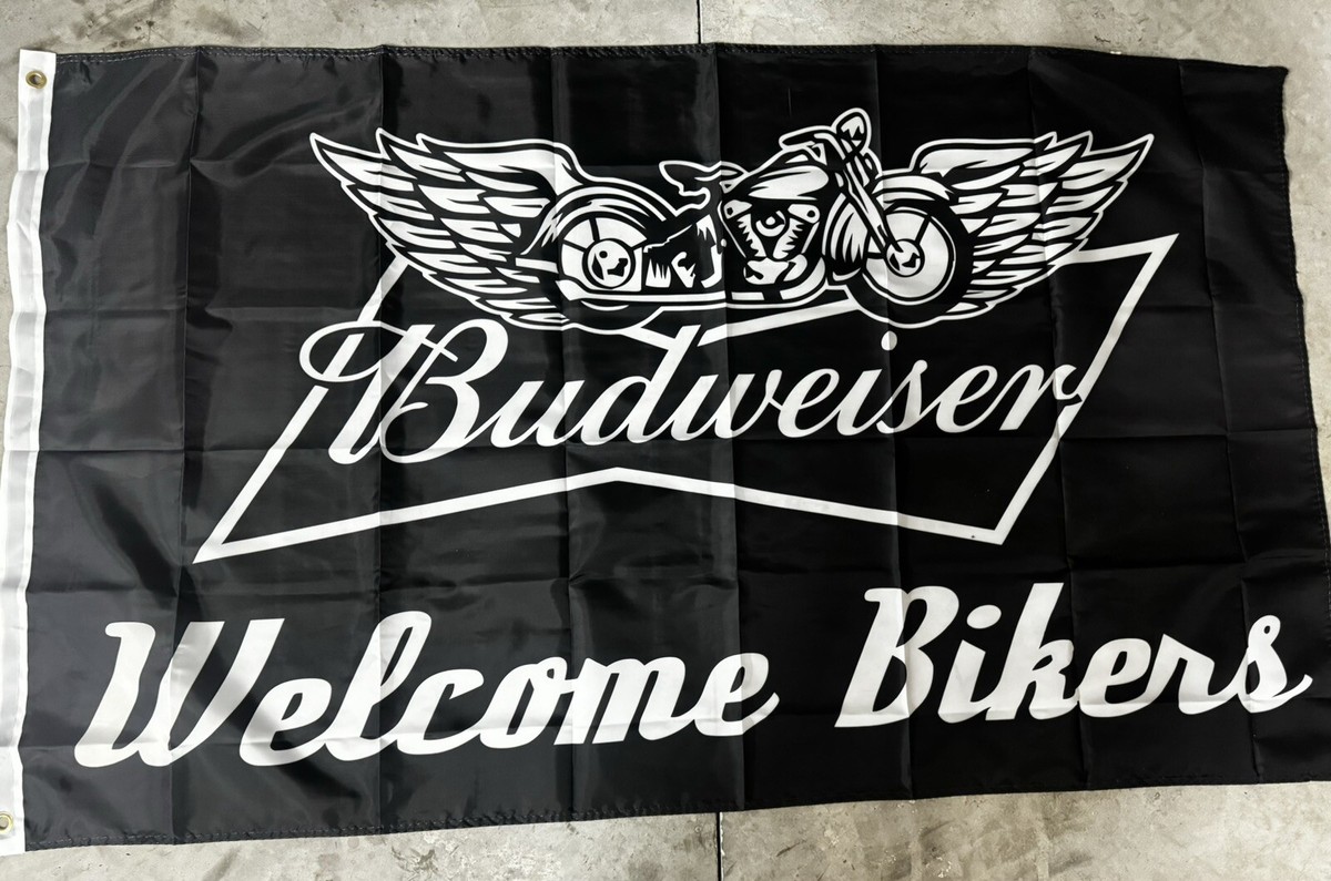 🍻 Beautiful Budweiser Welcome Bikers 3x5 Flag 🍺 Brand New” | eBay