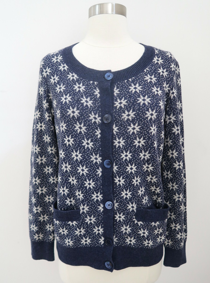 A.P.C. Scoop neck cardigan sweater sz S flower intarsia apc | eBay