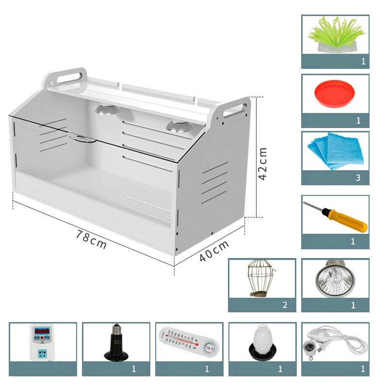 Kükenaufzuchtbox Kükenheim Brutbox 78 x 40 x 42 cm cm Komplettset Aufzuchtbox - Bild 3 von 4