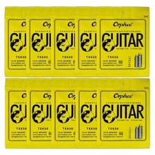 10 Sets Orphee TX630 Acoustic Guitar Strings Anti-Rust Bronze Strings 011-052