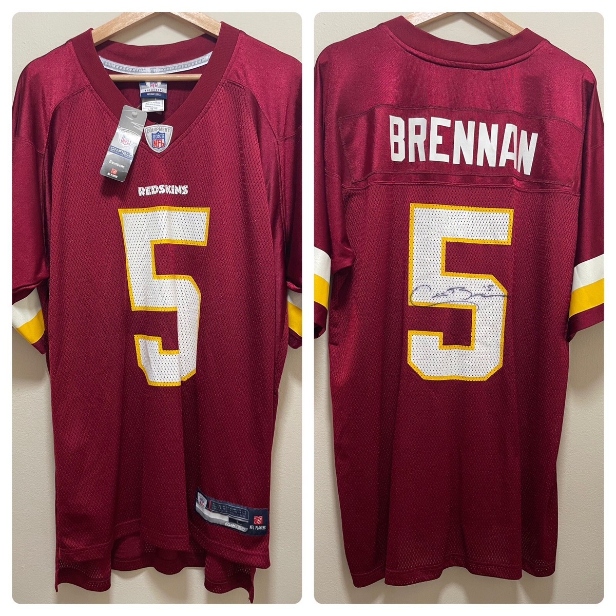 NEW WITH TAGS REEBOK AUTOGRAPH Washington Redskins Colt Brennan